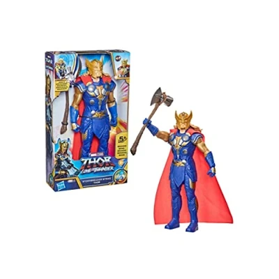 Image of Marvel Studios’ Thor: Love and Thunder Stormbreaker Strike Thor Toy, 12 Inch Scale Electronic Action Figure, Toys for Kids Ages 4 Up