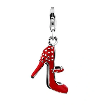 Image of Nenalina Charm red High Heel Pendant, for all brands of Bracelets and Necklaces, made 925 sterling silver, 714029 001