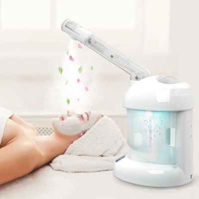 Image of Face Steamer Facial, Kingsteam Facial for Skin, Ozone Professional, Sauna Spa, Deep Cleaning, Removes Blackheads &amp; Opens pores (White)