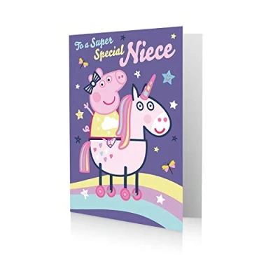 Image of Niece Birthday Card, Peppa Pig Card Pig, Happy