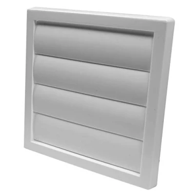Image of Vent Systems Ø6&quot; Inch (7.48&#039;&#039; x 7.48&quot;) White Exhaust Cover Dryer Hood Louvered Duct Cap One Directional Plastic Air Supply Grille