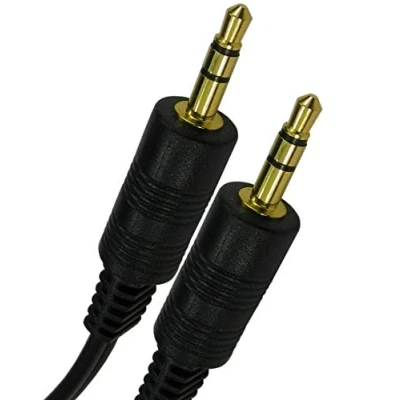 Image of World of Data 3m BLACK 3.5mm Audio Cable 24k Gold Plated Stereo Lead Male to