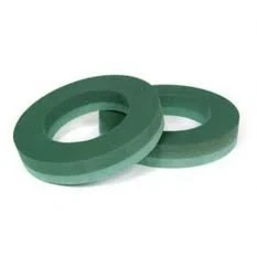 Image of Pack of 2 Floral 12 inch Florist Foam 12&quot; Wreath Ring Value Alternative To Oasis Brand.