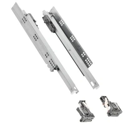 Image of GTV Underfloor Guides 3DFPO Guide for Lower Mounting 3D Regulation Full Extension Opening Synchronisation Load up to 35 kg L = 600 mm
