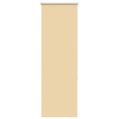 Image of vidaxl roller blind blackout beige 45x210 cm polyester fabric with simple installation and privacy control