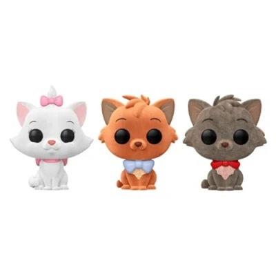 Image of Funko Marie, Toulouse, Berlioz Pop! Disney Aristocats Flocked Walmart Exclusive