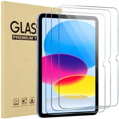 Image of ProCase 3 Pack Screen Protector for iPad 10th Generation 2022 A2696/A2757/A2777 10.9 Inch, Tempered Glass Film Guard 10 Clear