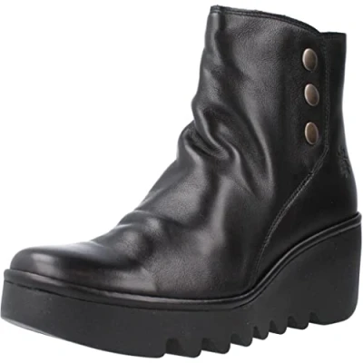 Image of Brom344Fly Leather Women&#039;s Zip Up Ankle Boots