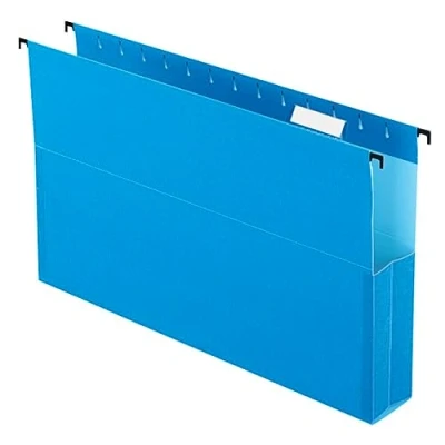 Image of Pendaflex SureHook Reinforced Hanging Box File, 2&quot;, Legal, Blue, 1/5 Cut, 25 per (59302EE)