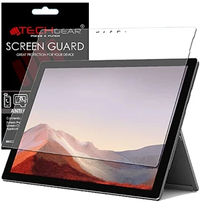 Image of TECHGEAR [Pack of 2 Anti Glare/Matte Screen Protectors for Microsoft Surface Pro 7 (12.3 Inch screen) Matte Protector Covers + Cleaning Cloth &amp; Applicator Card