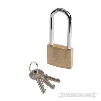 Image of Silverline Brass Padlock Long Shackle 50mm