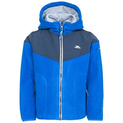 Image of Trespass Kids Bieber Warm Fleece Jacket with Hood Blue, 2/3
