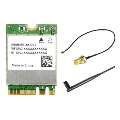 Image of Waveshare RTL8822CE Wireless NIC, 2.4G/5GHz Dual Band WiFi 5, BT5.0, High Speed and Low Latency, CG Core, Card