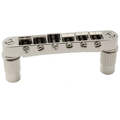 Image of Musiclily Pro 52mm String Spacing Tune o matic Bridge Wide Body LP for Epiphone Les Paul SG Style Electric Guitar, Nickel
