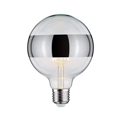 Image of Paulmann 28681 LED Filament lamp G125 6 watts semi Crown Silver 2700 K Warm White dimmable E27