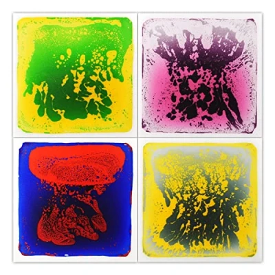 Image of Art3d Liquid Sensory Floor Decorative Tiles, 11.8&quot;x11.8&quot; Square, 4 Tiles