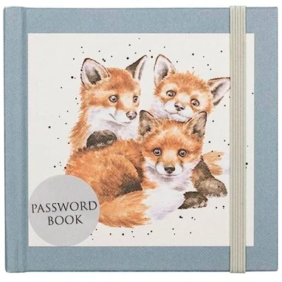 Image of Wrendale Designs by Hannah Dale Snug as a Cub Illustrated Pocket Sized Password Book 104mm x 109mm