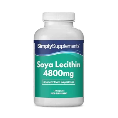 Image of Soy Lecithin Capsules 4800mg 120 Manufactured in The UK