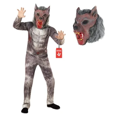 Image of Morph Werewolf Costume For Kids, Boys Halloween Costume, Boys, Teen Wolf Kids Large
