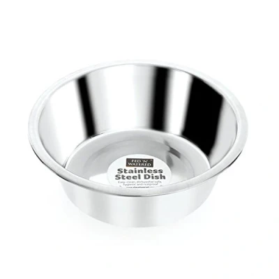 Image of Fed &#039;N&#039; Watered Stainless Steel Standard Dog Bowl (Size: EXTRA LARGE 21cm)