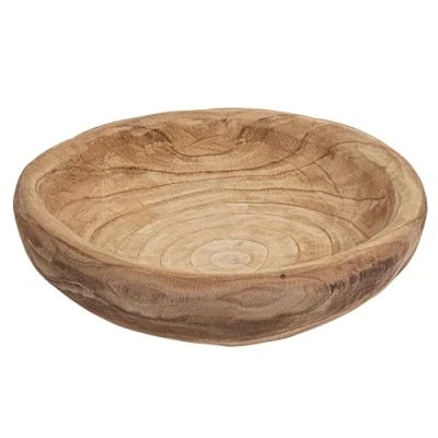Image of Creative Co Op Decorative Paulownia Wood Bowl