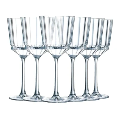 Image of Cristal d&#039;Arques Macassar Collection Wine Glass 35cl, Glossy and Very Durable, Pack of 6 Reinforced Packaging, Suitable for Online Sale