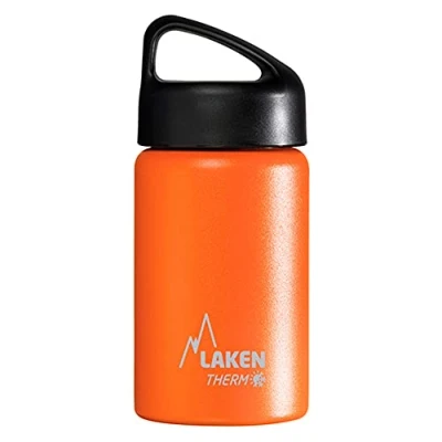 Image of Laken Classic Thermal Bottle 18/8 Stainless Steel and Double Wall Vacuum Bottle, Unisex Adult, unisex_adult, TA3O, orange, 350 ml