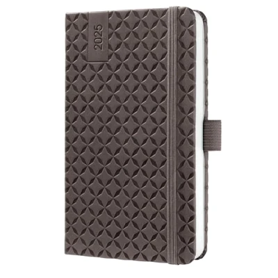 Image of SIGEL J5122 Jolie Weekly Planner 2025, hardcover, 9,5 x 15 cm, 174 Pages, Brown