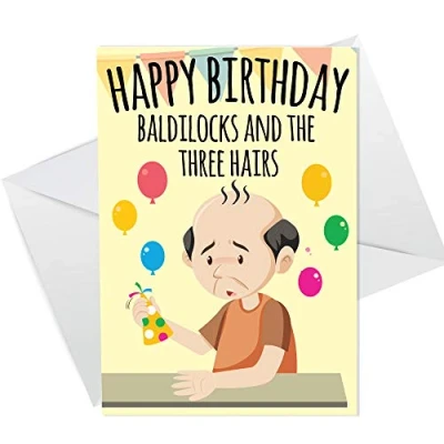 Image of Funny Birthday Card For Dad Brother Husband Rude Him 30th 40th 50th