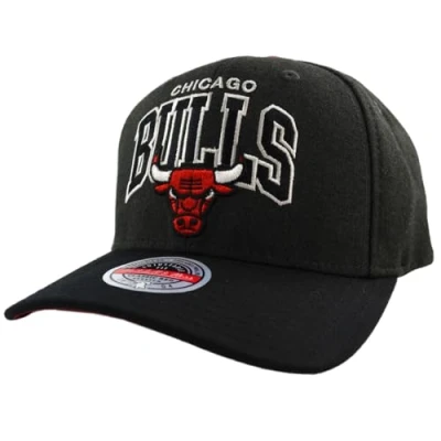 Image of Mitchell &amp; Ness Snapback Cap NBA Team Arch G2 Chicago Bulls Charcoal/Black, gray, One Size