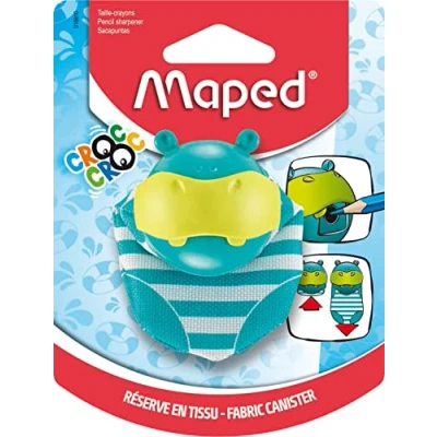 Image of Maped Croc Hippo Pencil Sharpener Stretchy Fabric Reserve Clean Function