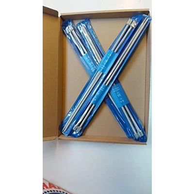 Image of Aluminium Knitting Needles, 2pcs Single Pointed Set Needles 35cm Long Metal (4MM+5MM+6MM+7MM)