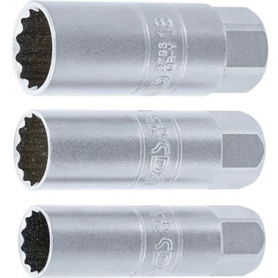 Image of BGS 6858 Spark Plug Socket Set 12 Point 10 mm (3/8&quot;) Drive 14 16 18 3 pcs.