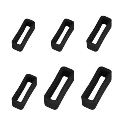 Image of FYACCD Watch Strap Holder Loop, 6 Pcs Silicone Band Keepers, Replacement Loops, Fastener Rings, 18/20/22mm