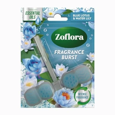Image of Zoflora Blue Lotus &amp; Waterlily Toilet Rim Block (Pack of 1)