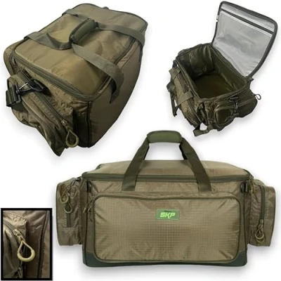 Image of Shakespeare SKP All Rounder Fishing Tackle Carryall Holdall Bag Medium Green