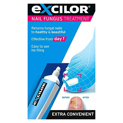 Image of Excilor Nail Fungus Treatment Pen 3.3ml, Anti Fungal &amp; Repair for Fingernails and Toenails, Restores Beautiful Healthy Nails