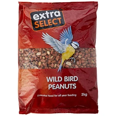 Image of Extra Select Wild Bird Peanuts: High Grade, Protein Rich, Year Round Food Peanuts Ideal for Winter Feed 2kg