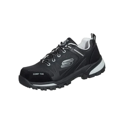 Image of Skechers Men&#039;s Galton Pending Construction Boot, Black/Grey, 9.5 UK