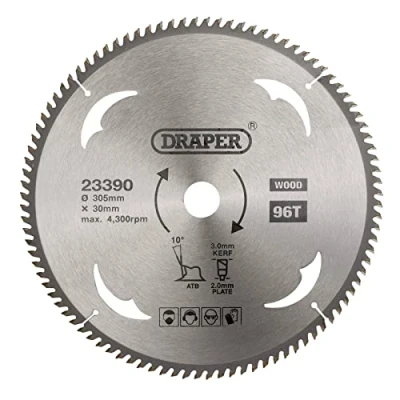 Image of Draper TCT Circular Saw Blade for Wood, 305 x 30mm, 96T