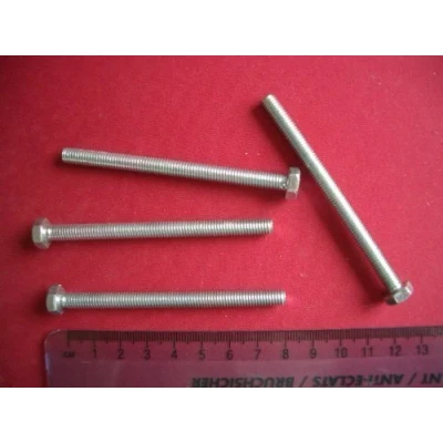 Image of M6 x 80mm Steel BZP Hex Head Bolts Set Screws