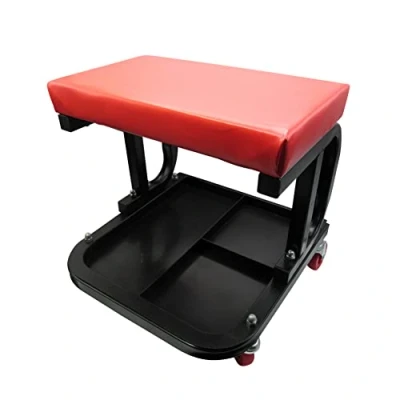 Image of Secure Fix Direct Rolling Mechanics Creeper Trolley Seat (Garage Stool Padded Workshop Chair)