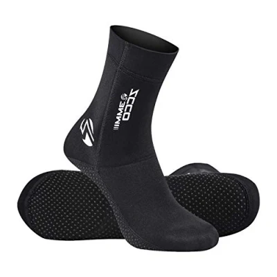Image of ZCCO Premium Neoprene Sock, 3mm Water Socks for Scuba Diving, Snorkeling, Beach, Surfing, Swimming, Sailing (black, M)