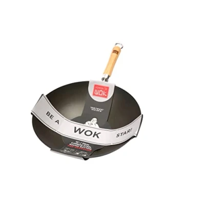 Image of School of Wok 13/33cm Round Bottom Pre Seasoned