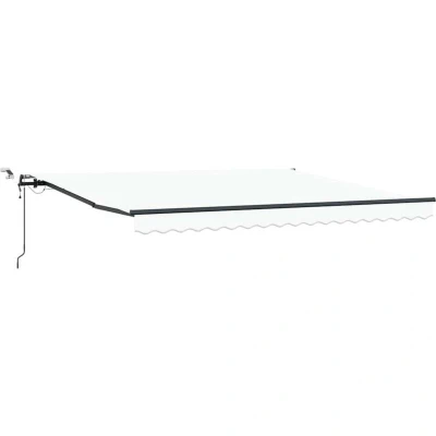 Image of vidaXL Automatic Retractable Awning with LED White 400x300 cm