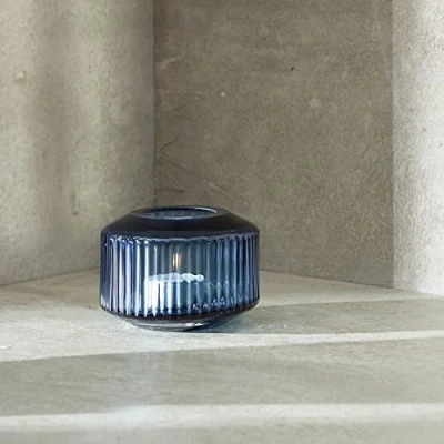Image of LSA International Rotunda Tealight Holder/Vase H7cm Clear 1 Unit Mouthblown &amp; Handmade Glass RT01