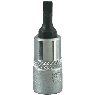 Image of Kennedy 4mm Slotted Screwdriver Socket Bit 1/4&quot; Square Drive