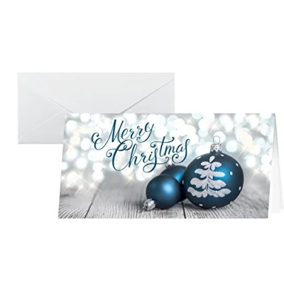 Image of SIGEL DS058 Christmas Greeting Card &quot;Delightful Christmas&quot;, DL (2/3 A4), blank, 25 Pieces incl. envelopes, easy to print