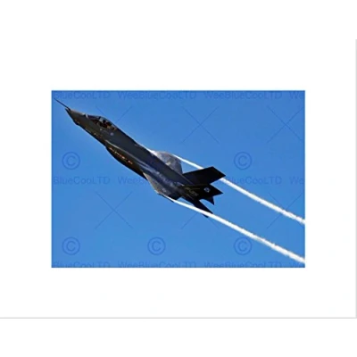 Image of Wee Blue Coo Military Air Plane Fighter Jet Usaf F35 Lightning Wall Art Print
