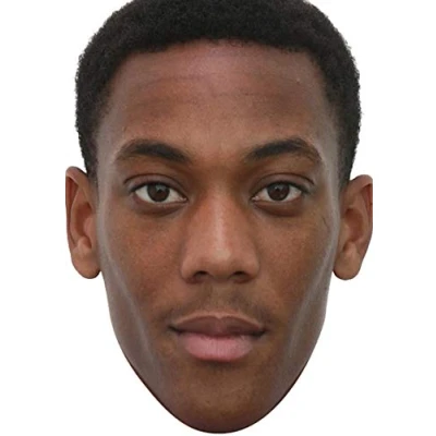 Image of FoxyPrinting Anthony Martial Football 2018 Celebrity Cardboard Party Face Mask Fancy Dress
